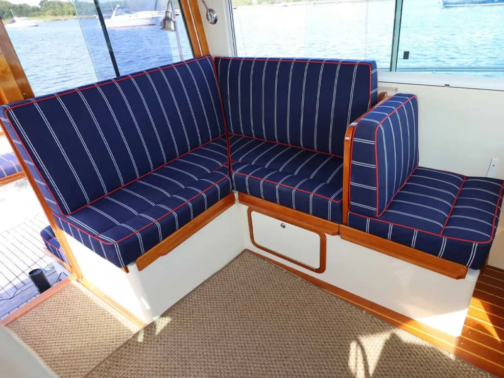 Image of REPETE, 2004 Bruckmann Bluestar 37, port settee with marte's seat.