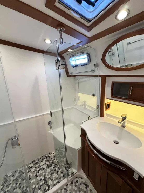 2018 Sabre 48 Flybridge Defy Gravity, owner's head and shower.