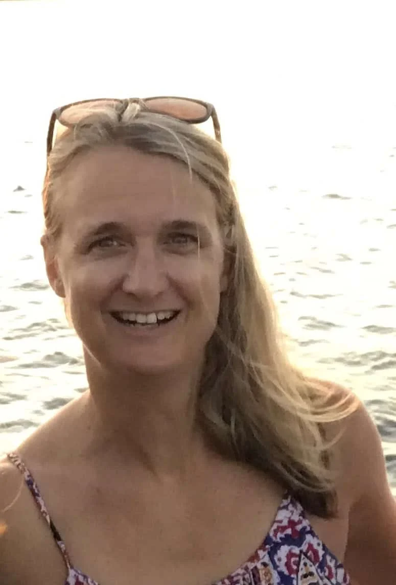 Carolyn, yacht broker for Wellington Yacht Partners in Portsmouth, Rhode Island, pictured by the water.