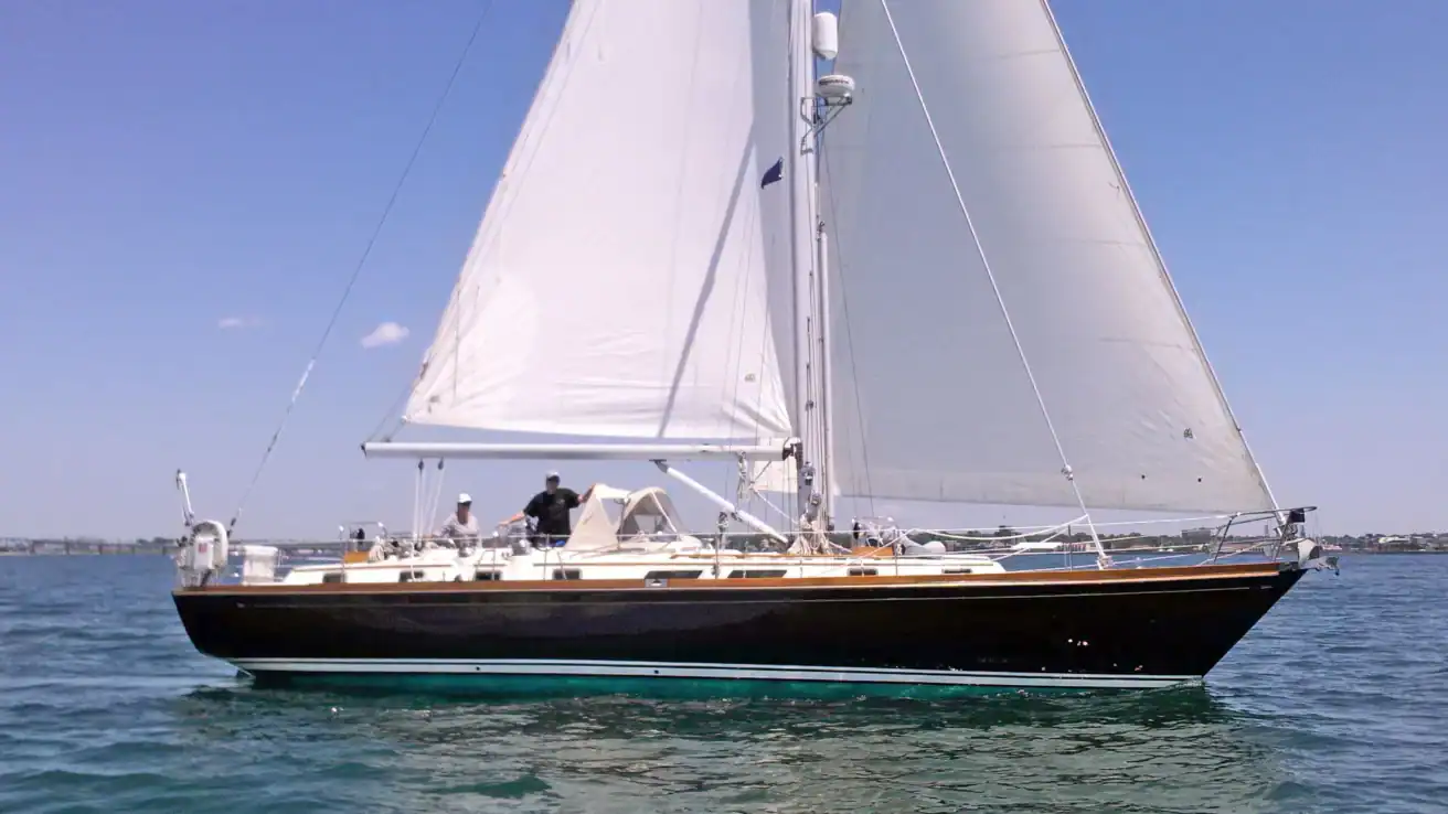 Bristol 47.7 named North Star side profile sailing.