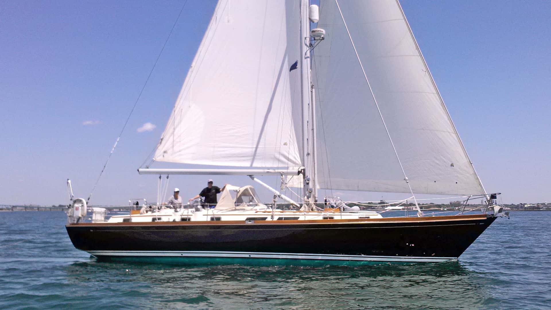Bristol 47.7 named North Star side profile sailing.