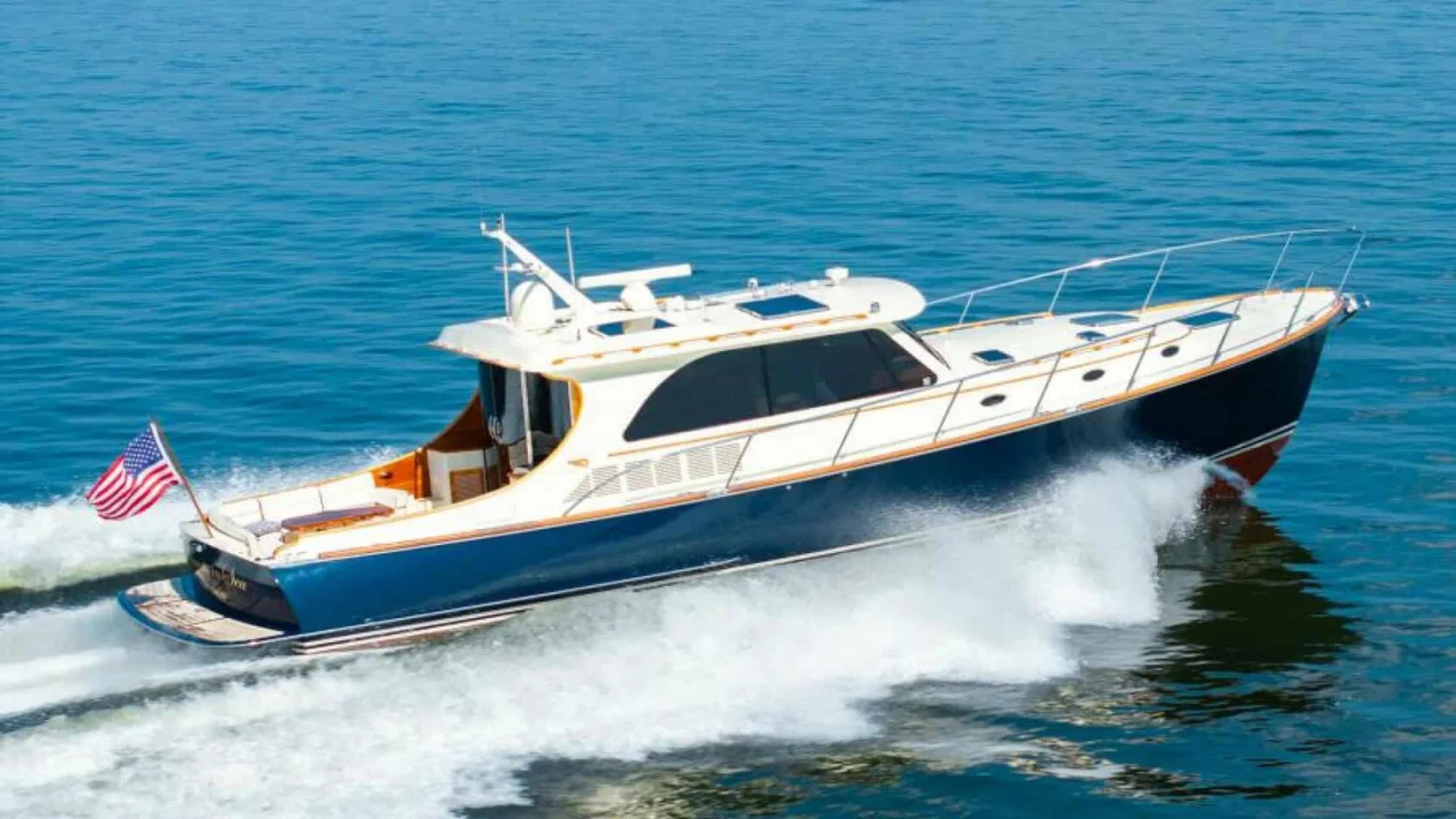 2012 Hinckley Talaria 48 "Concerto In Sea" side profile cruising.