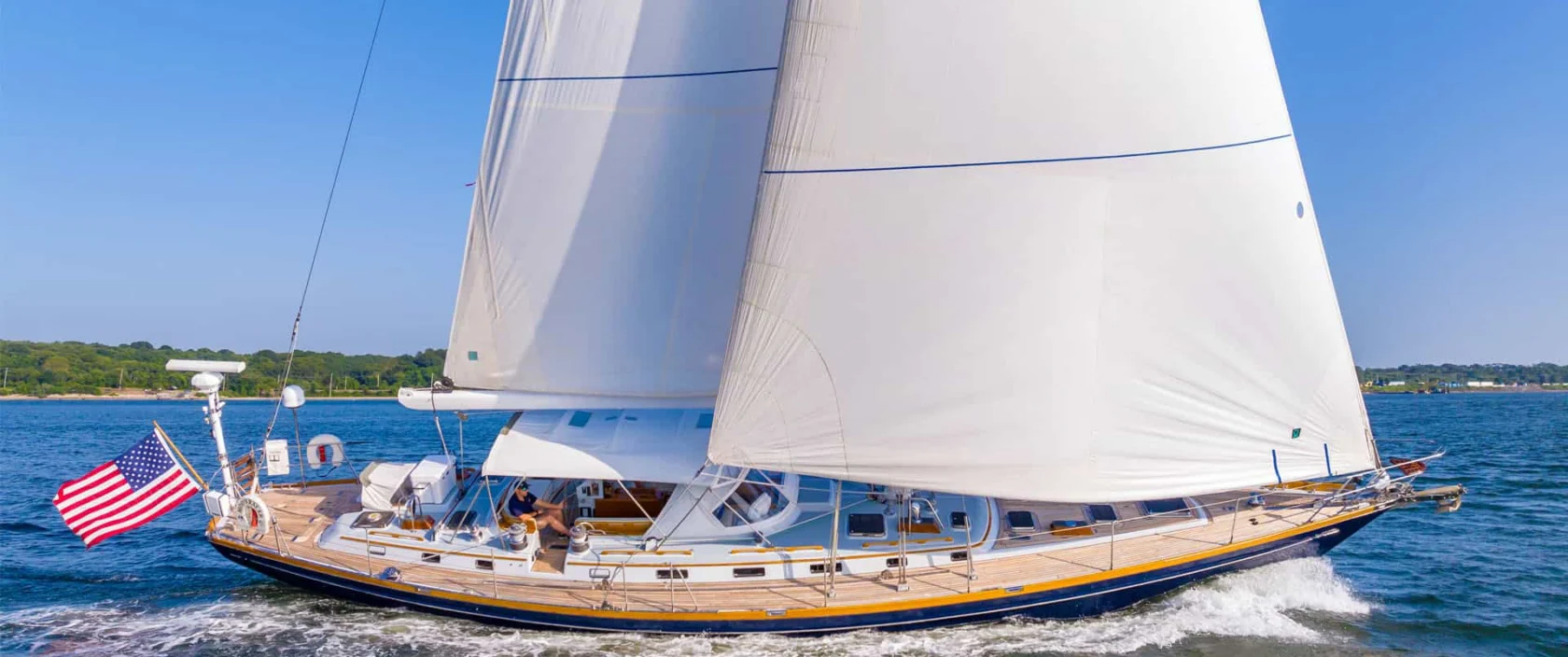 Little Harbor 60 sailing upwind.