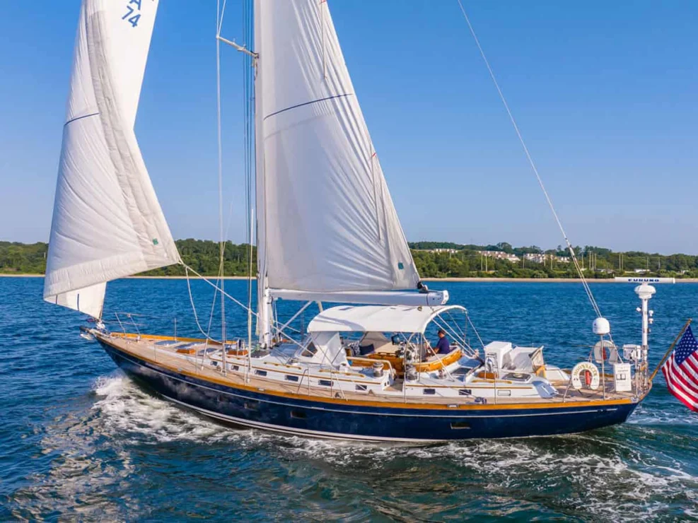 Little Harbor 60 Moonracer sailing leeward downwind