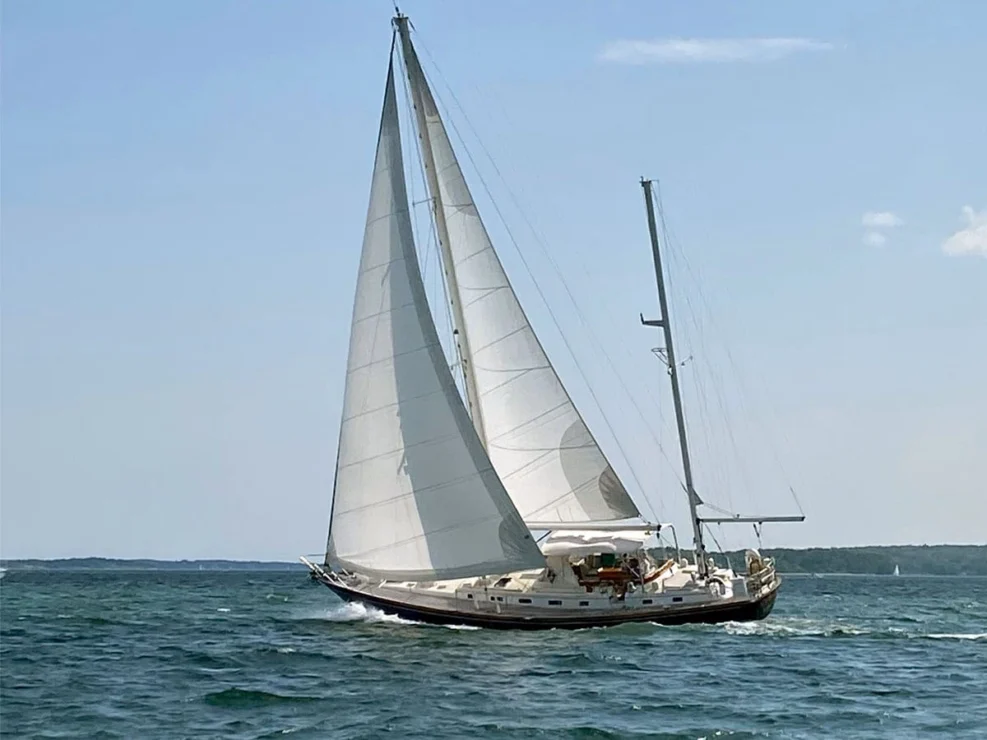 Little Harbor 53 under sail.