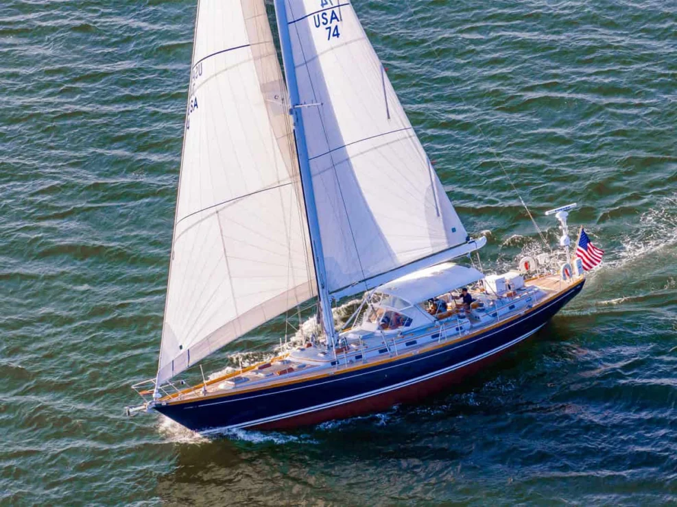 Little Harbor 60 Moonracer windward bow.