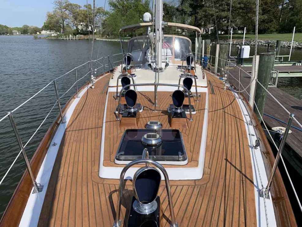 1987 Little Harbor 53 looking aft.