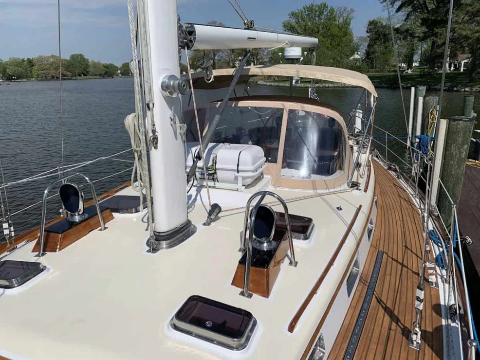 1987 Little Harbor 53 midships looking aft.