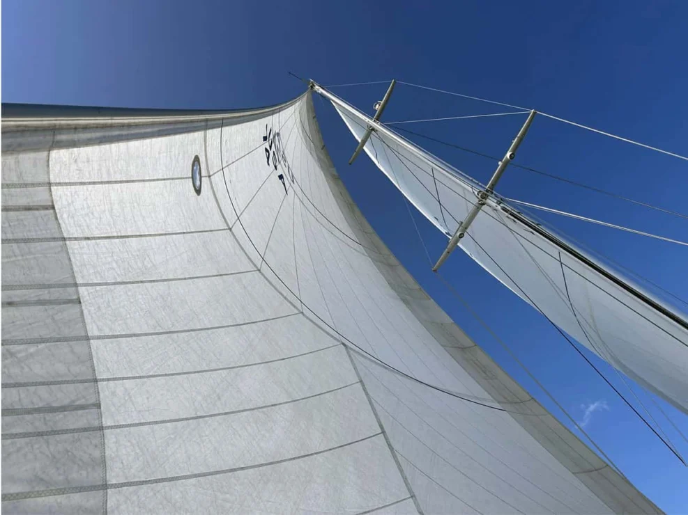 Little Harbor 60 Moonracer full sails.