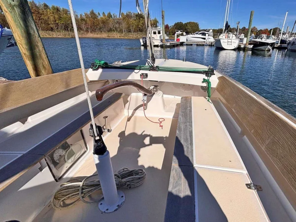 2016 Alerion Express 28, "Mavis", cockpit looking aft.