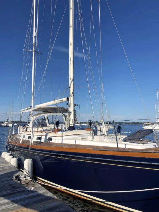 Little Harbor 53 view of starboard side deck.