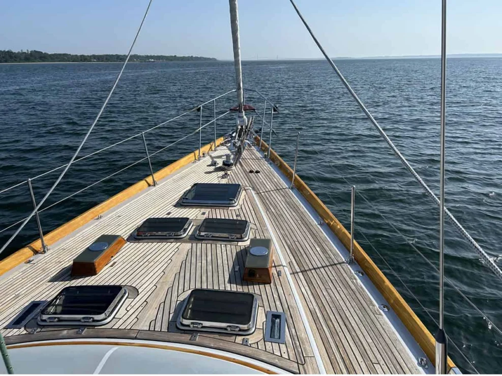 Little Harbor 60 Moonracer foredeck.
