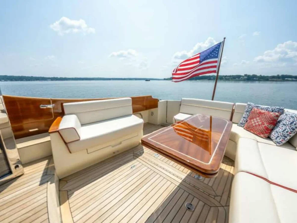 2012 Hinckley Talaria 48 "Concerto In Sea" starboard settee.