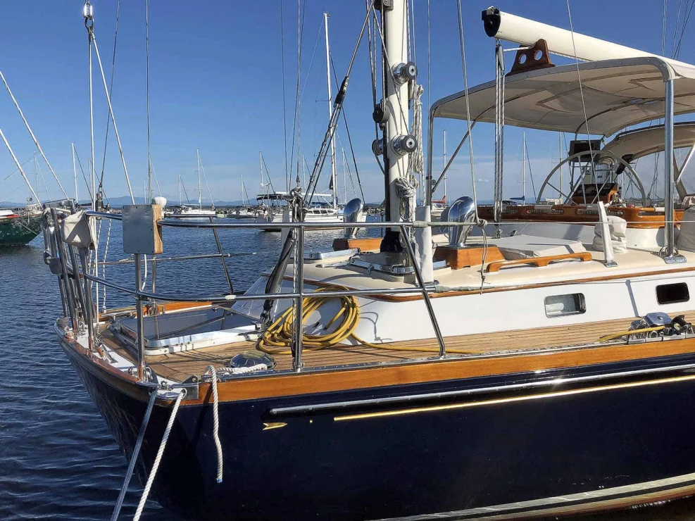 Little Harbor 53 view od aft deck.