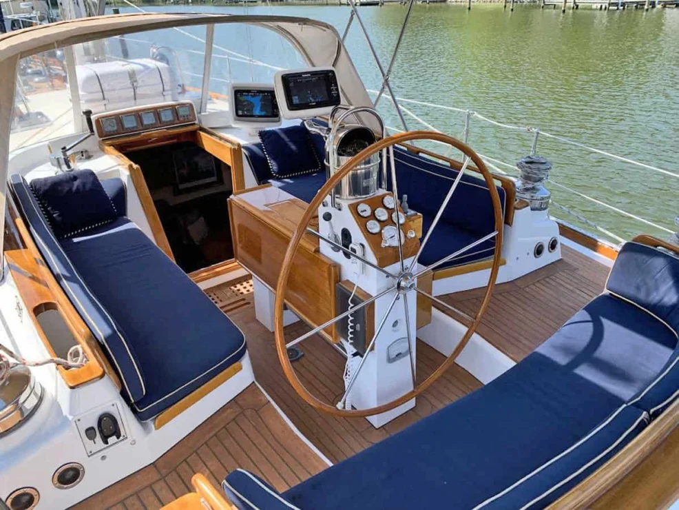 1987 Little Harbor 53 cockpit.