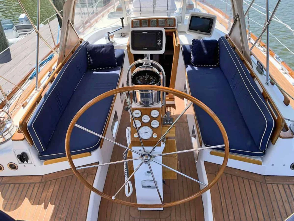 1987 Little Harbor 53 helm.