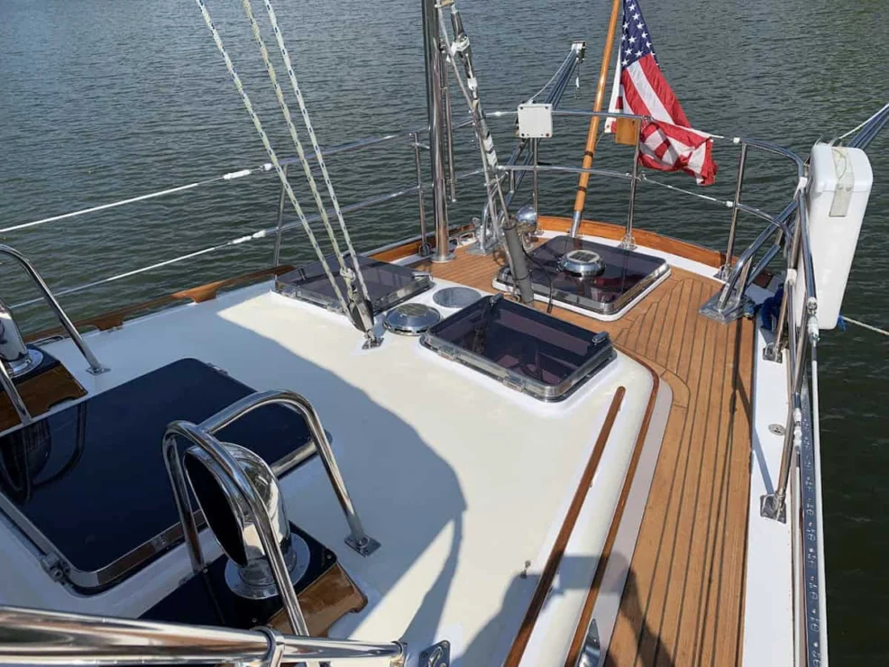 1987 Little Harbor 53 aft deck.