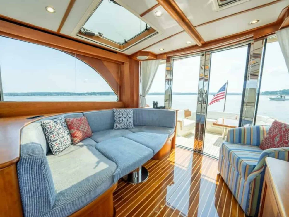 2012 Hinckley Talaria 48 "Concerto In Sea" salon table berth conversion.