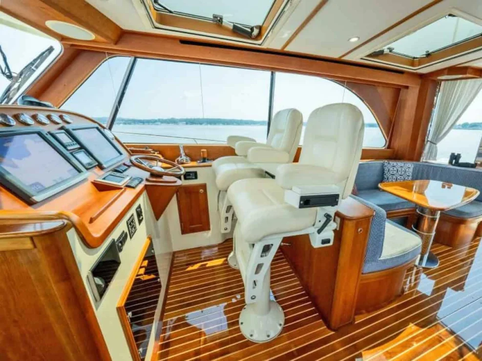 2012 Hinckley Talaria 48 "Concerto In Sea" helm area.