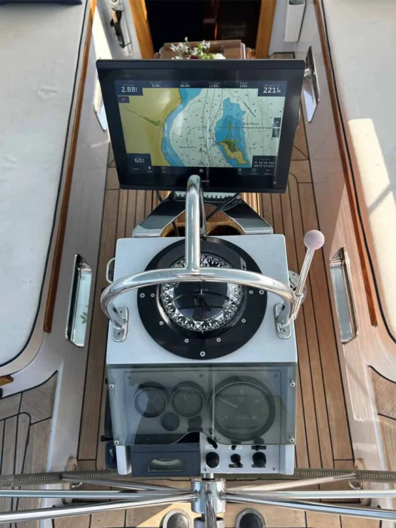 Little Harbor 60 Moonracer view of the helm.