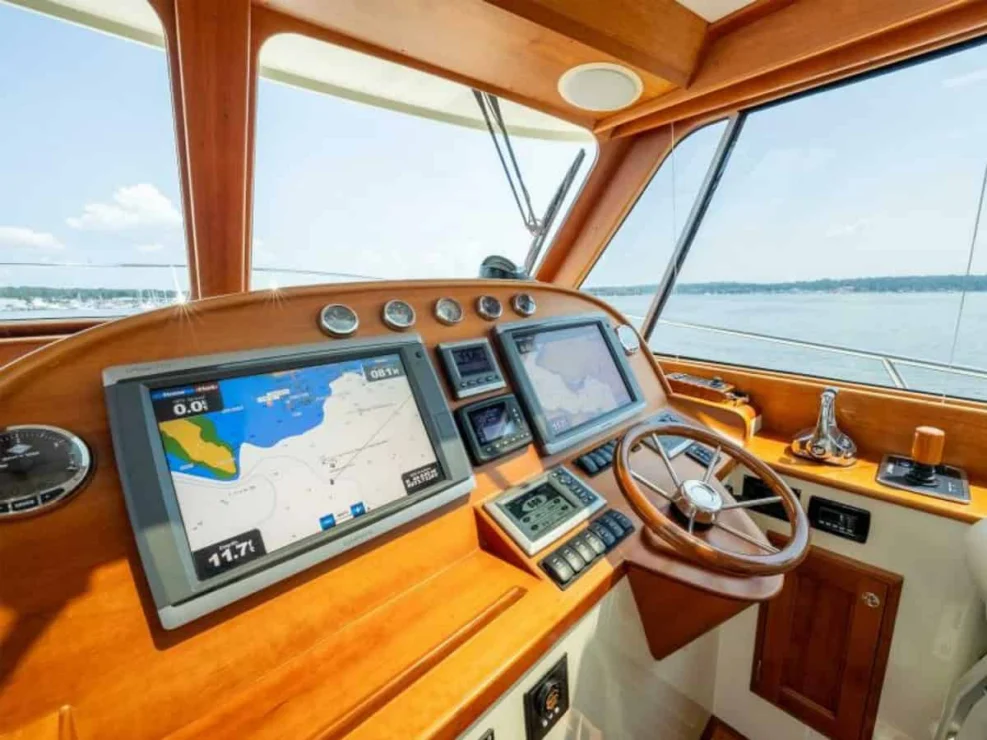 2012 Hinckley Talaria 48 "Concerto In Sea" helm.