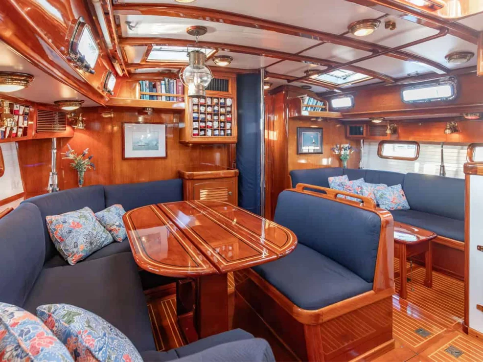 Little Harbor 60 Moonracer main salon.
