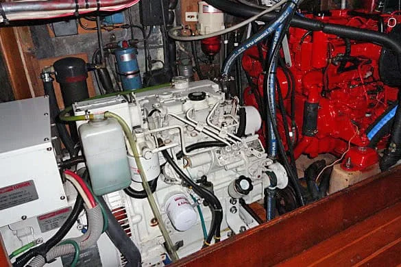 Bristol 47.7 North Star engine room forward.