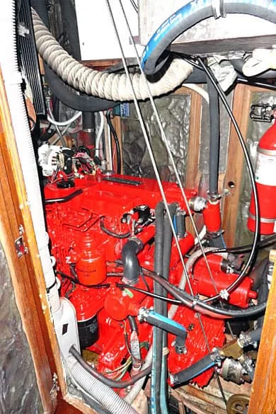Bristol 47.7, North Star, engine room looking aft.