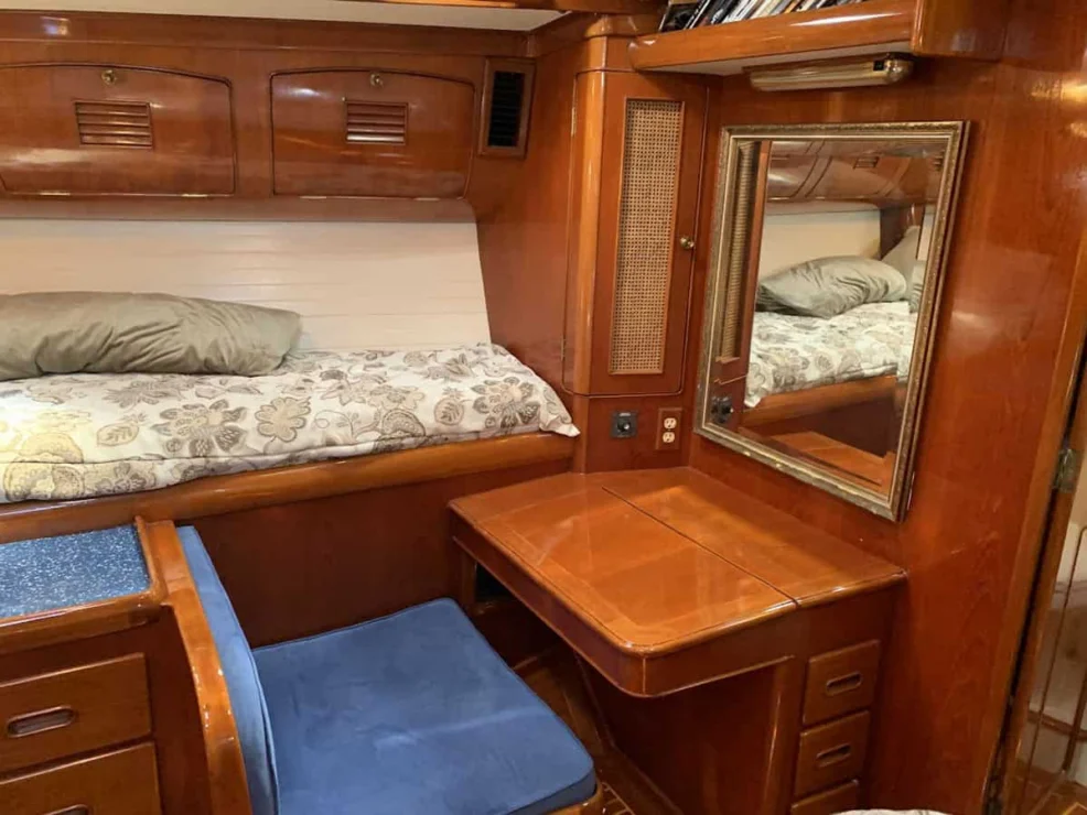 1987 Little Harbor 53 forward cabin desk.