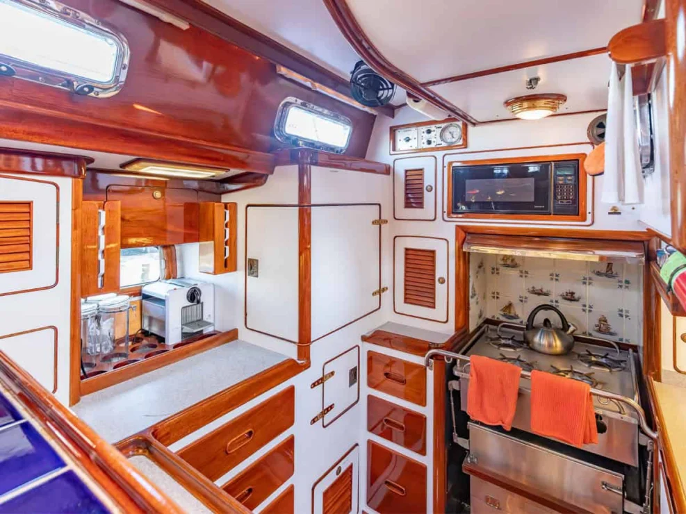 Little Harbor 60 Moonracer galley.