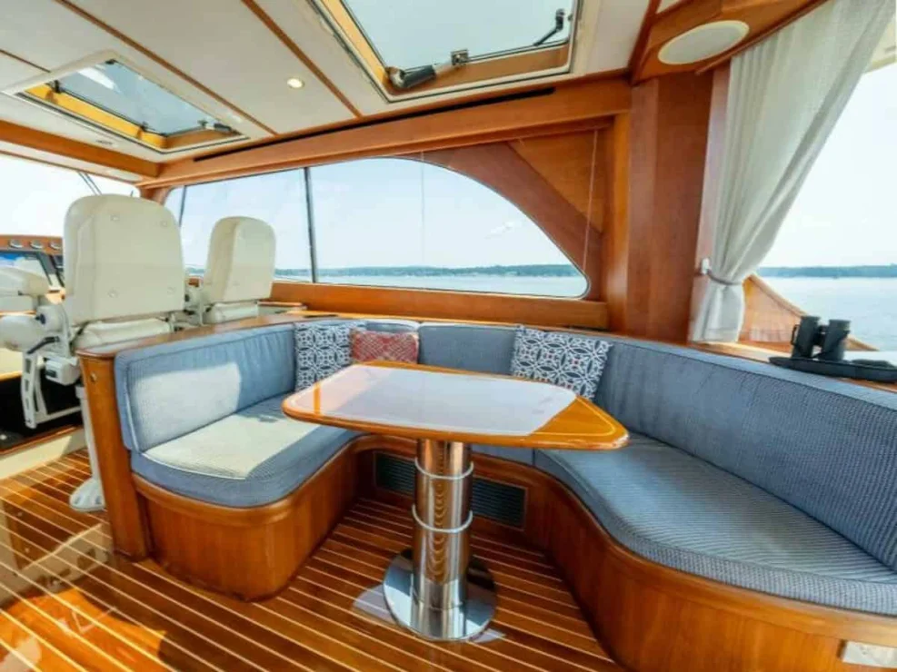 2012 Hinckley Talaria 48 "Concerto In Sea" starboard settee.