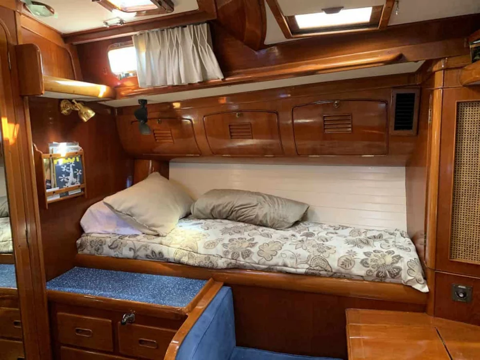 1987 Little Harbor 53 forward cabin side view.
