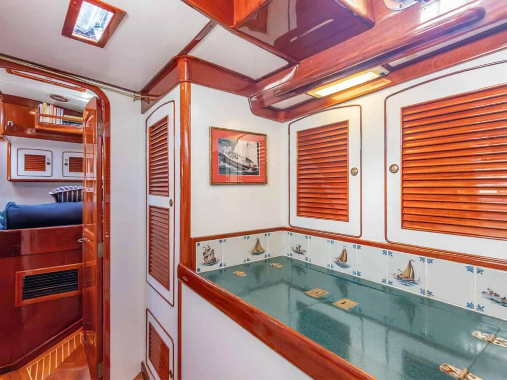 Little Harbor 60 Moonracer passageway aft.