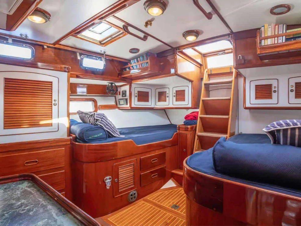 Little Harbor 60 Moonracer owner's cabin starboard.