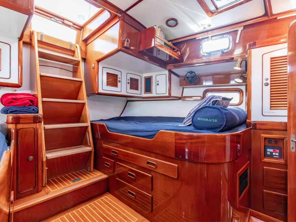 Little Harbor 60 Moonracer owner's cabin port.