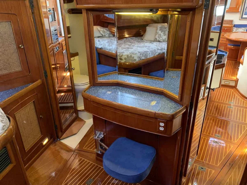 1987 Little Harbor 53 aft cabin looking forward.