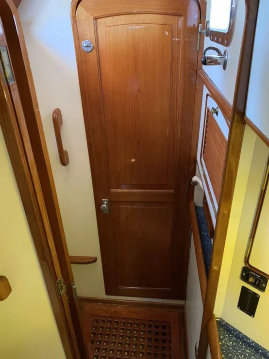 1987 Little Harbor 53 aft shower.