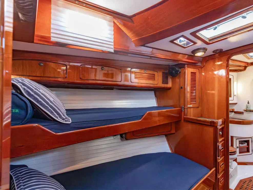 Little Harbor 60 Moonracer port guest cabin.