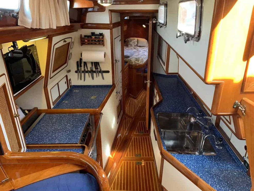 1987 Little Harbor 53 galley.