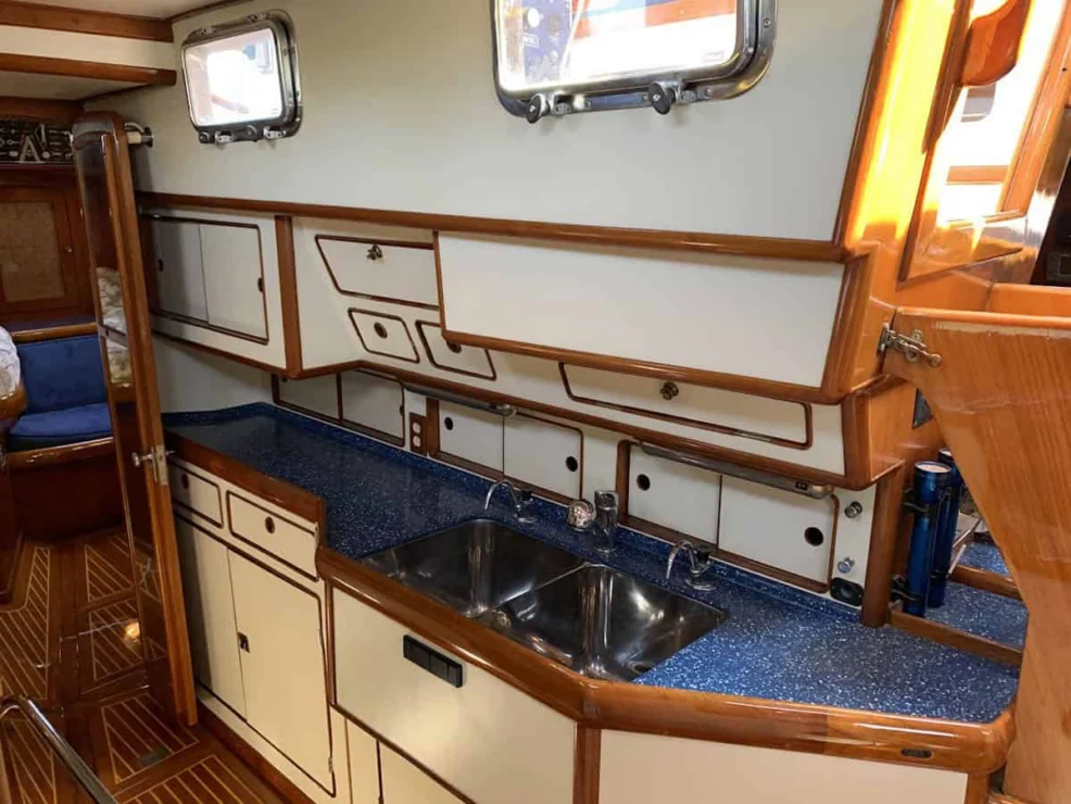 1987 Little Harbor 53 galley inboard.