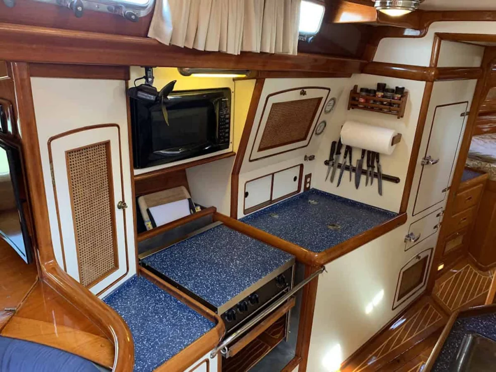 1987 Little Harbor 53 galley outboard.