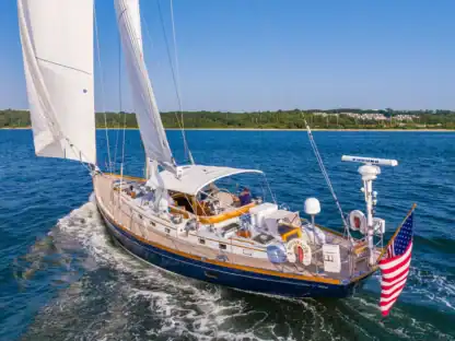 Little Harbor 60 Moonracer leeward quarter view.