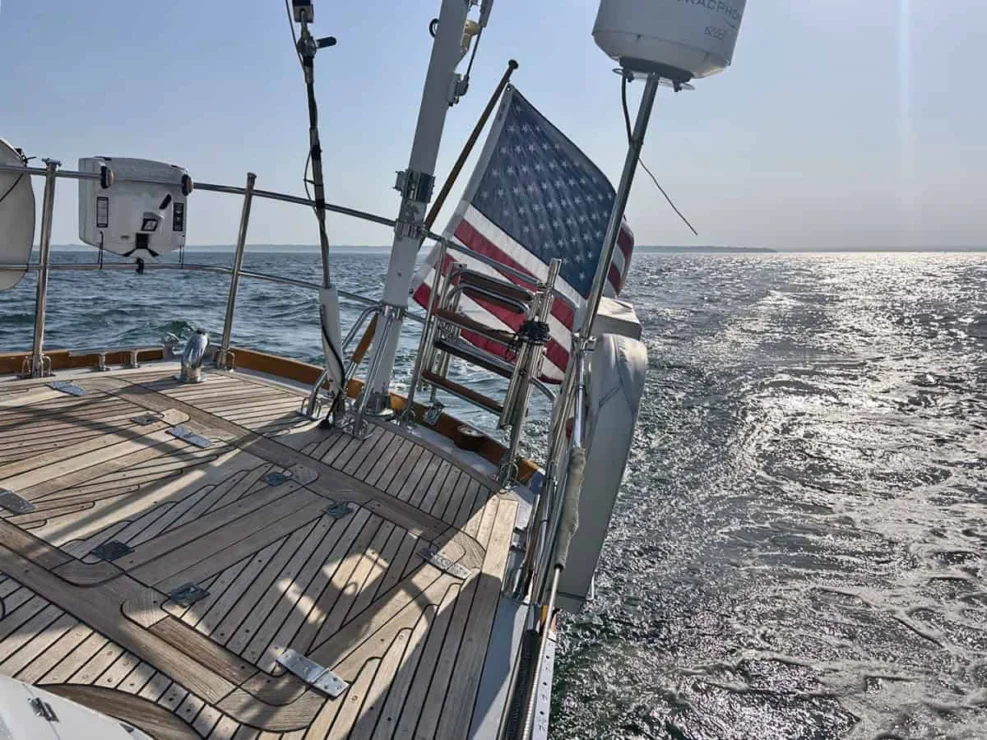 Little Harbor 60 Moonracer transom aft.