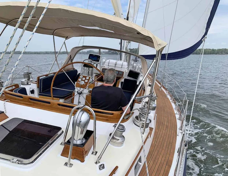 1987 Little Harbor 53 under sail.