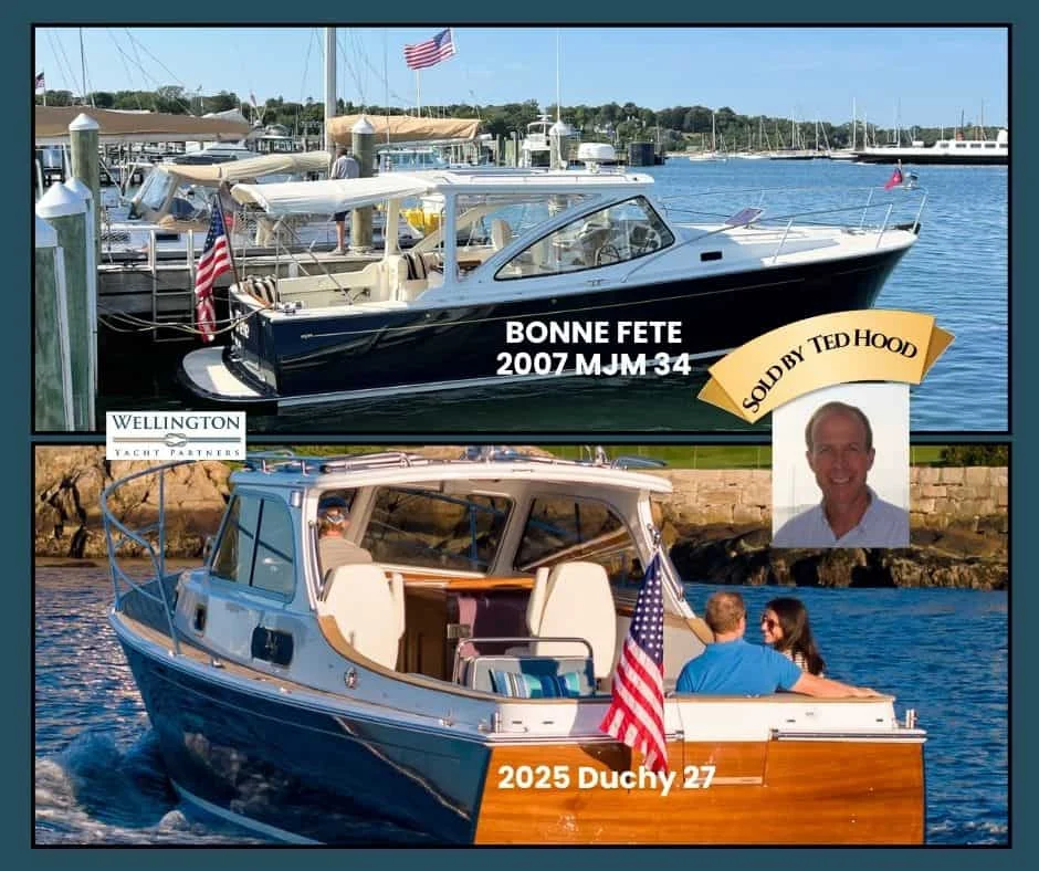 MJM 34z and Duchy 27, two downeast yachts sold by Ted Hood.