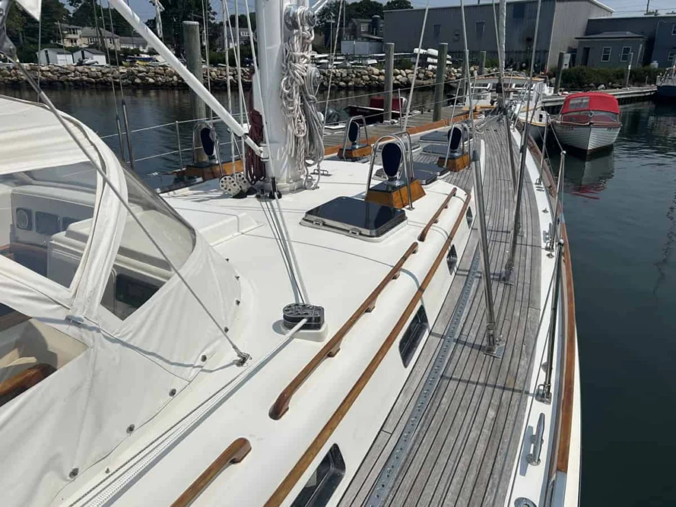 1994 Little Harbor 60 for sale - midships looking forward.