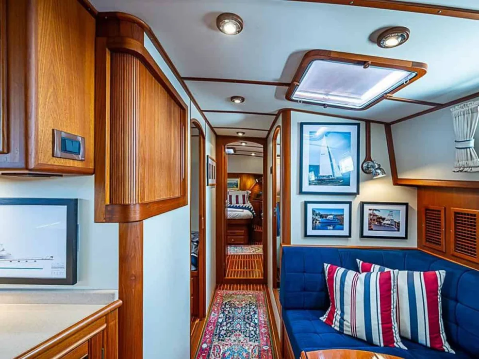 2001 Grand Banks Eastbay 46 Sweet passageway forward from salon to primary cabin.