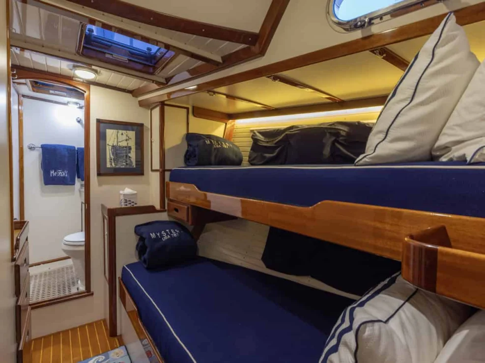 2001 Lyman Morse 63 for sale, guest berth starboard side.