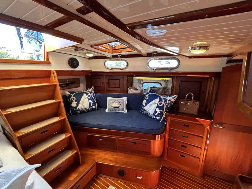 Lyman Morse 63 for sale, owner's cabin to port.