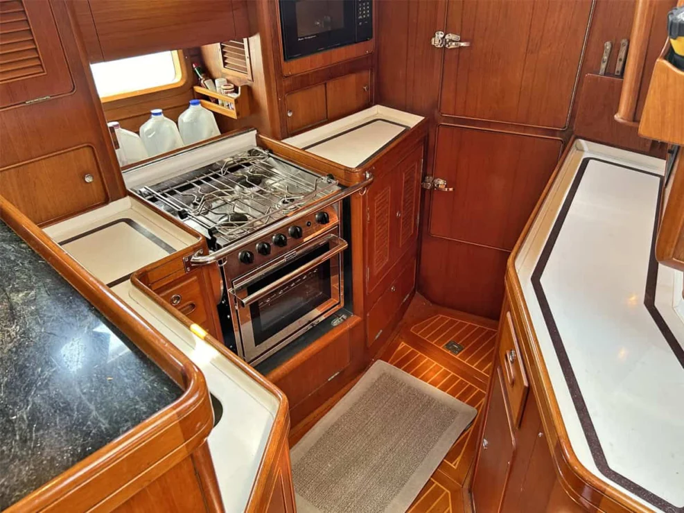 1994 Little Harbor 60 for sale - View of galley with counters and stove